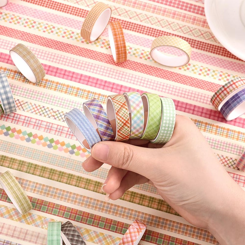 icceemee 60 Rolls Cross line Theme Washi Tape Set, Writable Decorative Tapes for Scrapbooking, Junk Journal Supplies, Bullet Journaling, 0.39"x79" per Roll - Image 5